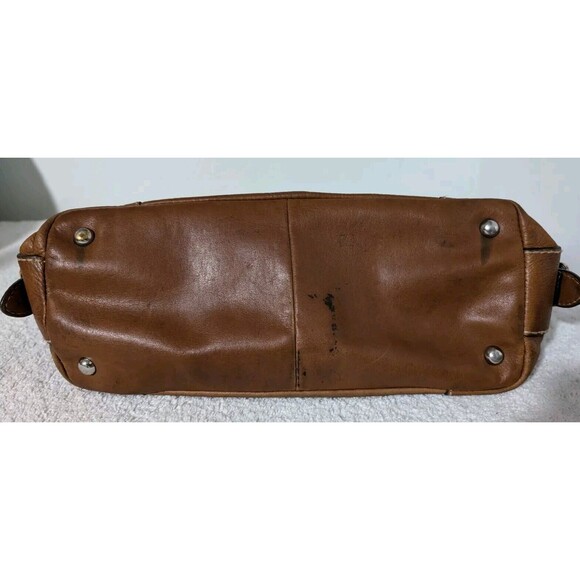 Fossil Camel Brown Leather Medium Shoulder Bag w/ Key - Picture 13 of 16